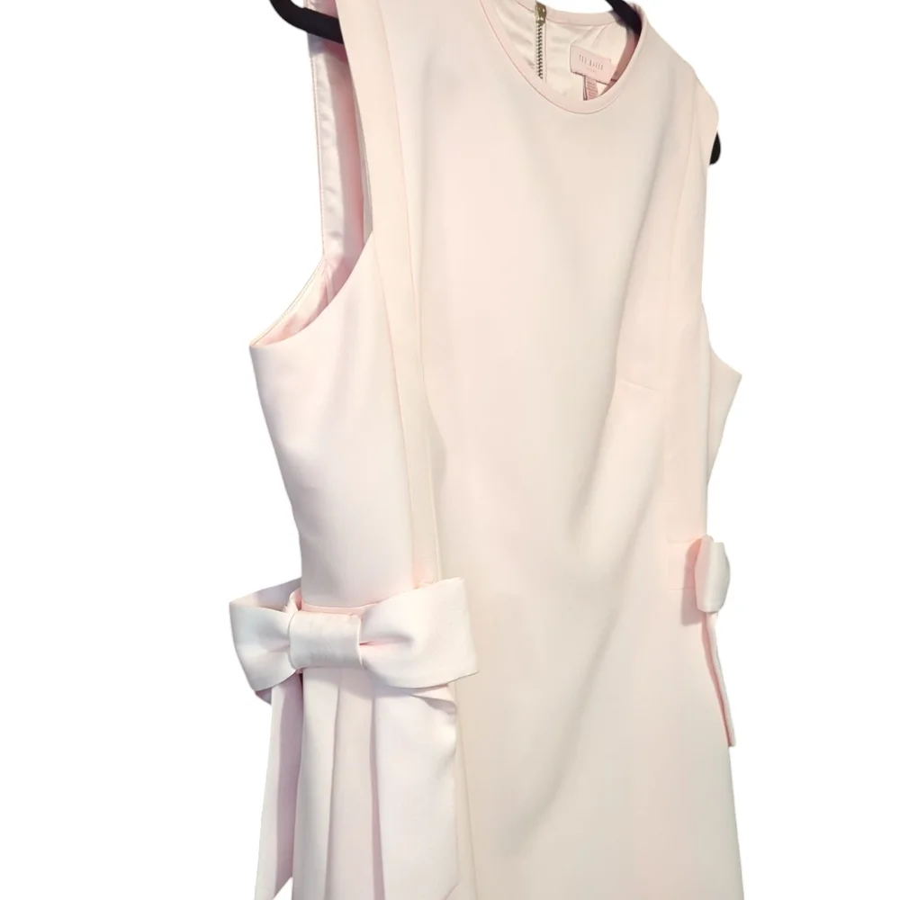 Ted Baker Elegant Sleeveless Pink Dress Size 12 - Picture 4 of 12